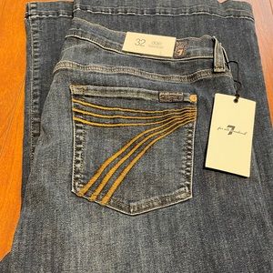 NEW 7 For All Mankind Dojo Women's Mid Rise Flare Jeans Size 32